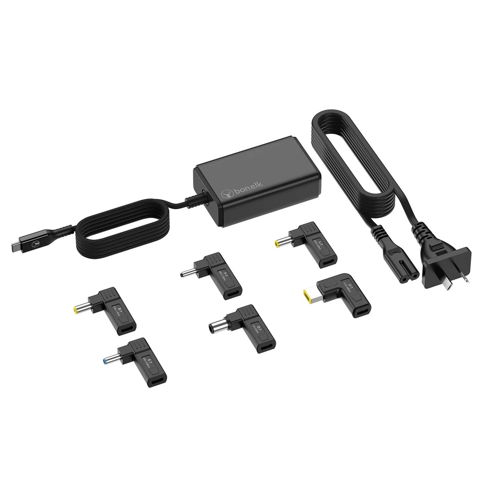 Bonelk 65W PD GaN Multi-Device Laptop Charger 1.5m (Black)